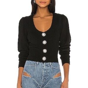 GRLFRND Black Button-Up Cardigan